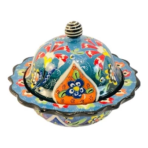 Turkish Handmade Sugar Bowl with Lid - Picture 1 of 4