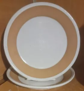 Juego de platos de ensalada blanca y terracota para caja y barril de 2, 8 1/8", excelente - Imagen 1 de 8