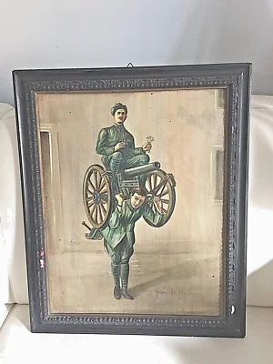 Del Mastro Nanni autoritratto  firmato dedica alpini grande guerra WWI - Immagine 1 di 4