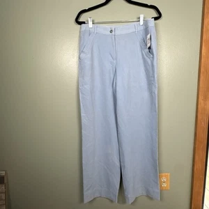 Tommy Bahama Silk Ripstop Cruiser Pant Blue Lagoon Women’s Size 10 NWT - FLAW - Picture 1 of 13