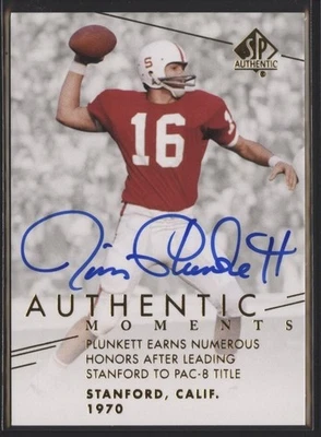 2014 SP AUTHENTIC JIM PLUNKETT AUTOGRAPH RAIDERS Stanford Heisman AUTO - Image 1 of 2