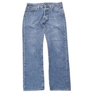 Levi's 501 W32 Blue Denim Jeans Straight Button Fly Vintage Pakistan F/S - Picture 1 of 9