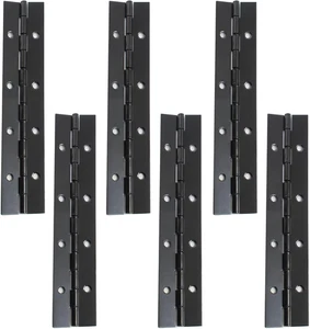 8 Zoll Klavierscharnier Schwerlast, schwarz durchgehendes Scharnier 0,04" Dicke faltbar 6 Stück - Bild 1 von 12