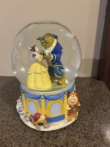 Disney Beauty & the Beast Musical Snow Globe 1991 Vintage - Picture 1 of 3