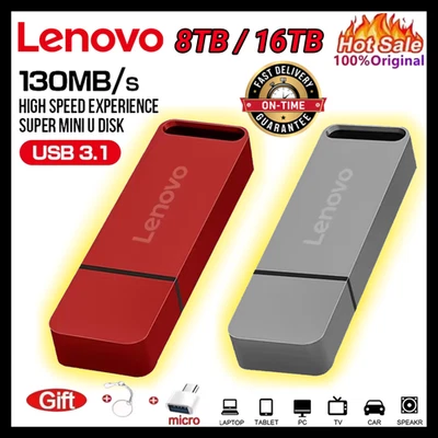 USB Flash Drives USB 3.0 / 16TB 8TB 4TB Metal Pen Drive OTG High Speed Pendrive - Image 1 of 4