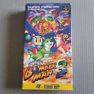 Used SFC Super Bomberman 3 Super Famicom Super Family Computer /with Box Manual - Image 1 of 4