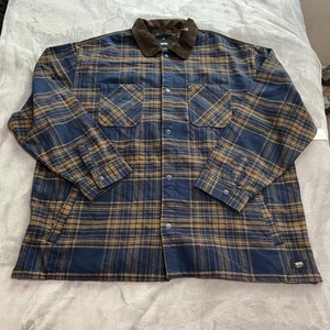 Vans Jacket Mens 2XL Plaid Nelson Heavyweight Corduroy Collar Loose Fit - Picture 1 of 13