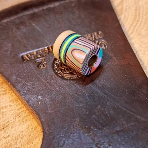 EDC Micarta und Truestone Bead mit Messinghülse für Paracord Messer Multitool - Bild 1 von 4