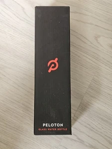 NEW Peloton Glass Water Bottle Black Non-Slip Grip Screw Top 16oz - Picture 1 of 2