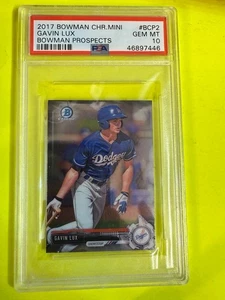 DA106801 2017 BOWMAN CHROME MINI #BCP2 GAVIN LUX RC PSA 10 - Picture 1 of 2