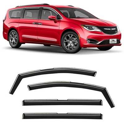 Sun Rain Visors Wind Rain Guards for 2017-2026 Chrysler Pacifica - Изображение 1 из 4