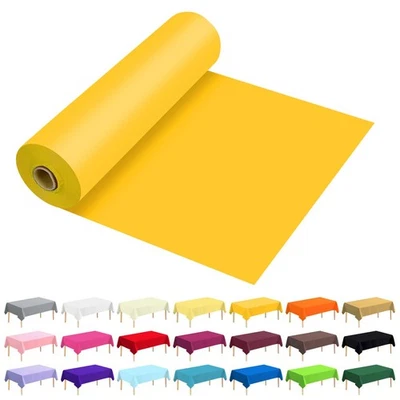 54 Inch X 100 Feet Plastic Table Cover Roll Premium Disposable Plastic Tablec... - Image 1 of 4