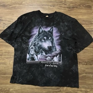 Vintage 90’s American Vintage Tie SALT LAKE CITY USA T Shirt Tie Dye Cotton XL - Picture 1 of 5