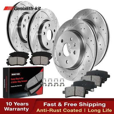 Front Rear Disc Rotors Brake Pads for Chevy Impala Malibu Buick LaCrosse Regal Foto 1 de 4