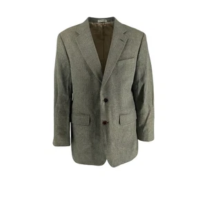 Men’s Orvis Green Tweed Blazer Jacket UK 44R 100% Silk Country Hacking - Picture 1 of 12