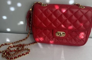 Vintage Koret Quilted Leather Chain Strap Turnlock Closure Crossbody Bag - Picture 1 of 2