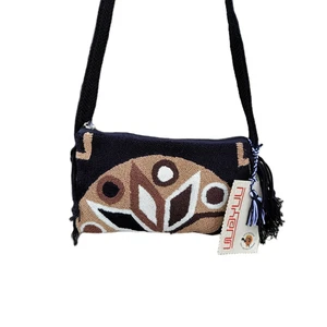 Colombian Wayuu Small Purse Handmade Boho Crossbody Bag with Colorful Tassels - Picture 1 of 11