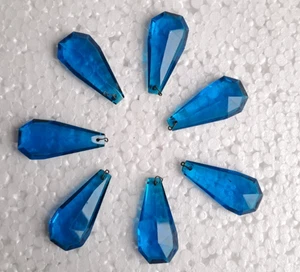 Una antigua araña colgante azul oscuro cristal lanza prisma juego coleccionable 0 de 7 piezas - Imagen 1 de 15