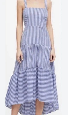 VESTIDO MAXI POPELINA GRADAS Banana Republic talla 4P Foto 1 de 4