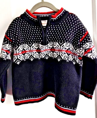 Hanna Andersson 100% Algodón 1/4 Cremallera Jersey Suéter Niños 100cm (Talla 4) Foto 1 de 4