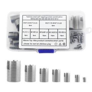 60 Stück M3 - M12 Innengewinde selbstschneidende Einsätze Gewinde Verstärkung Reparatur Werkzeug - Bild 1 von 10