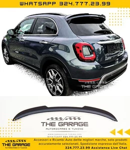 Spoiler Alettone per Fiat 500X dal 2014 per Tetto posteriore nero lucido Tuning - Foto 1 di 16