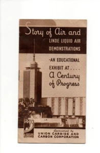 Feria Mundial 1933 Chicago Century Progress COP UNION CARABINA Historia del Aire - Imagen 1 de 2
