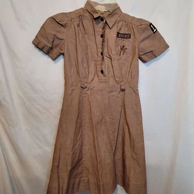 Vintage Brownie Girl Scout Uniform Dress 50s 60s Retro MCM Brown Size Small - Image 1 of 4
