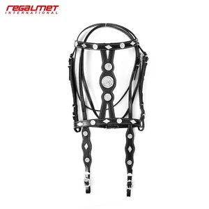 Handmade Fancy Horse Bridle Black Leather & Silver Ornaments With Breast collar - Picture 1 of 9