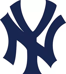 Calcomanías de vinilo azul marino con logotipo blanco negro azul marino con logotipo de los Yankees de Nueva York elige tu talla - Imagen 1 de 6