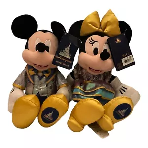 Disney World 50 Jahre Mickey und Minnie Mouse Plüsch mit Etikett - Bild 1 von 10