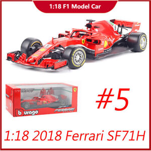 1:18 Bburago 2018 FERRARI FORMULA 1 F1 SF71-H #5 Sebstian Vettel Car Model HOT