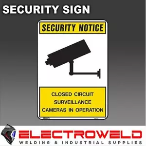 "Señal de aviso de seguridad de CCTV - ""Cámaras de vigilancia de circuito cerrado en funcionamiento" - Imagen 1 de 2