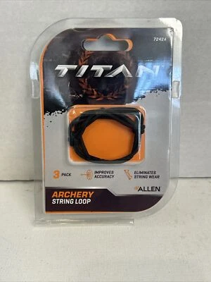Titan Allen Company Archery String Loop 3 Pack Improves Accuracy Eliminates Wear - Image 1 of 4