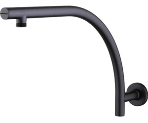 Oliveri ROME RAISED WALL MOUNTED SHOWER ARM 443mm G 1/2 Female MATTE BLACK - Picture 1 of 2