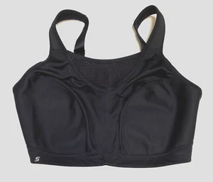 Glamorise Sport. Sports Bra 36G Black No Bounce Full Coverage Camisole. WireFree - Picture 1 of 3