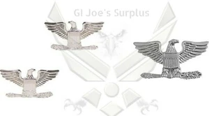 New Military Army USMC USAF Colonel USN Captain O6 Uniform Metal Rank Insignia - Picture 1 of 5