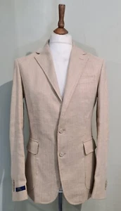 Polo Ralph Lauren Herringbone Collegiate Sportcoat Jacket Tan Size uk 38 eu 48 - Picture 1 of 9