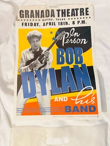 Rare Bob Dylan Original Concert Poster Granada Theatre Dallas Texas *READ* - Picture 1 of 7