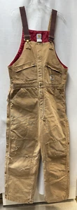 CARHARTT Brown Bib Overalls Insulated Men's Size 42x32 FAST SHIP! - Picture 1 of 15
