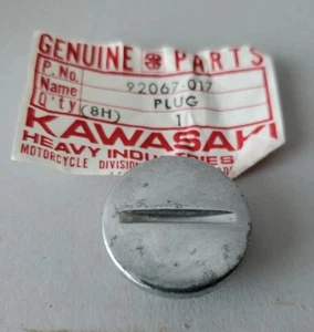 NUEVO DE LOTE ANTIGUO FABRICANTE DE EQUIPOS ORIGINALES 92067-017 TAPA DE MOTOR KAWASAKI ENCHUFE KD KS KE KX - Imagen 1 de 6