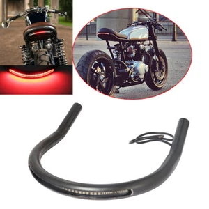 Rear Seat Loop Frame Hoop w/LED Tail Brake Turn Signal Light Fit For Cafe Racer - Picture 1 of 11