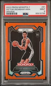 2023 Panini Prizm Monopoly Orange Victor Wembanyama Rookie RC #81 PSA 9 /124 - Picture 1 of 2