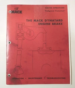 Mack Truck Manual Dynatard Engine Brake 12 Page  - Foto 1 di 7
