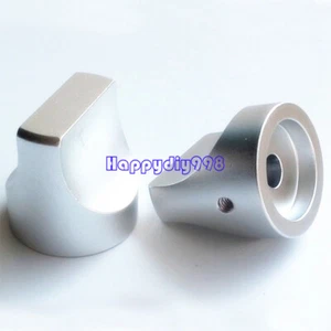 Perilla potenciómetro de volumen de aluminio plateado 25X25 mm orificio de 6,0 mm para amplificador de guitarra - Imagen 1 de 2