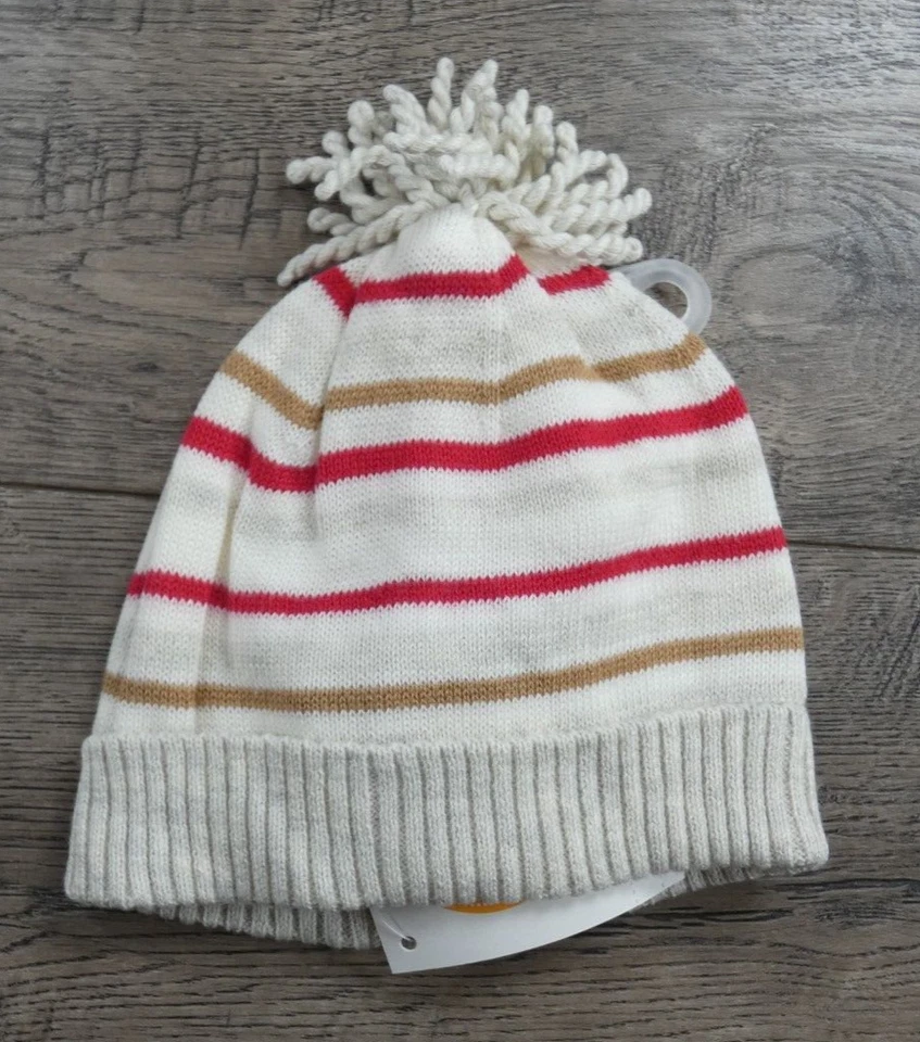 Baby Boy Clothes New Gymboree Newborn 2015 Gray Striped Knit Hat - Image 1 of 1