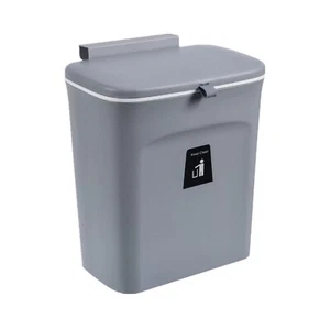 Kitchen Hanging Trash Can, 2.4 Gallon Wall Mounted Counter Waste Compost Bin,... - Picture 1 of 7