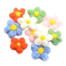 10pcs Crochet Flowers Patches Embellishment Scrapbook for Bag Decor Sewing Craft