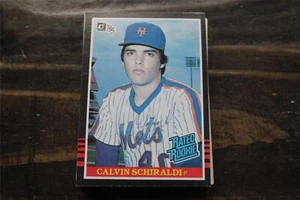 Tarjeta autografiada de Calvin Schiraldi 1985 Donruss NY METS - Imagen 1 de 1