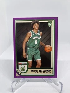 2022 Panini NBA Hoops MarJon Beauchamp Purple #254 Milwaukee Bucks - Picture 1 of 2